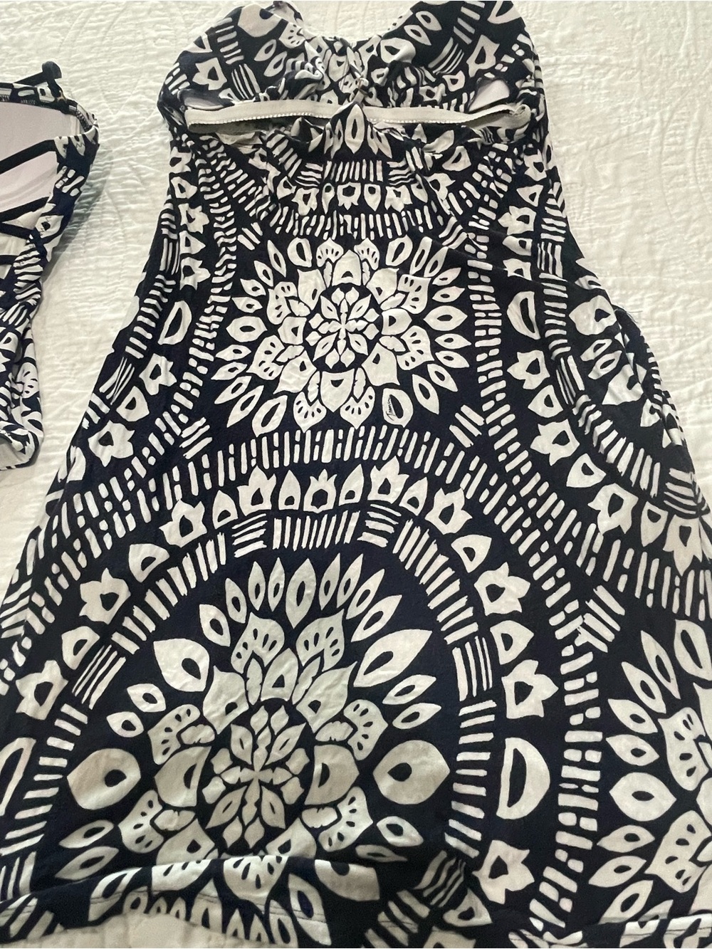 Trina Turk Blue and White One-Piece swimsuit and matching coverup dress - Picture 6 of 7